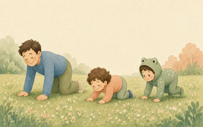 Illustration: Animal-walk parade, Stomp like an elephant, hop like a kangaroo, waddle like a penguin