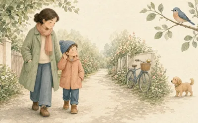 Illustration: Name-that-sound walk, Stop, listen and name the sounds on a short walk